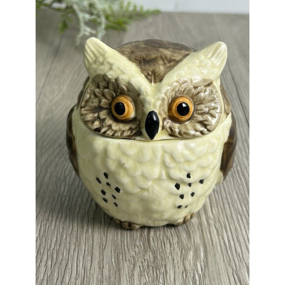6 Piece Vintage Enesco Owl Ceramic Kitchen Set S&P Shakers + More Japan READ - Picture 13 of 16